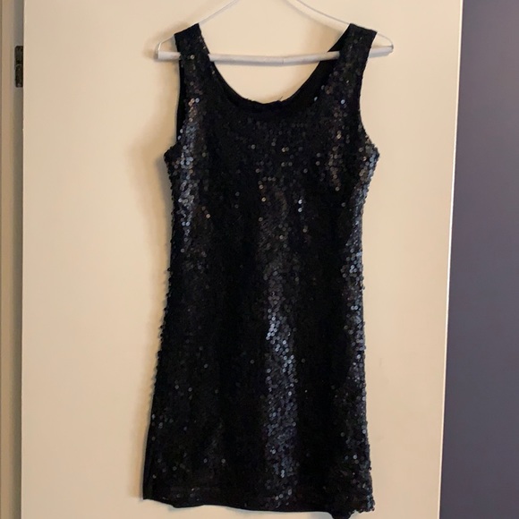 Black matte sequin dress - Picture 1 of 3
